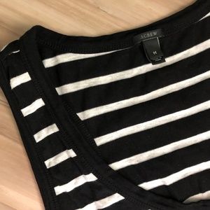 J. Crew Navy charcoal gray & White Stripe Maxi Tank Dress size M